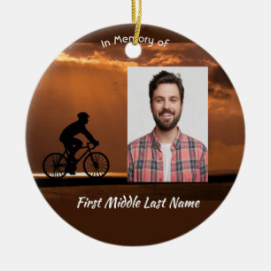 Ornamento De Cerâmica Lembrança Memorial Cristã Ciclismo Bicicleta 