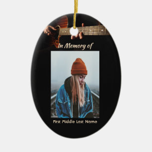 Ornamento De Cerâmica Lembrança Memorial Recordação Música Guitarra