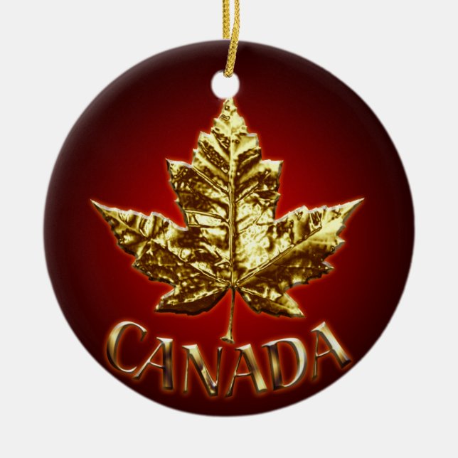 Ornamento De Cerâmica Lembranças e Presentes do Canadá (Frente)