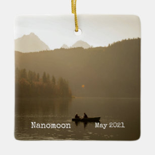 Ornamento De Cerâmica Lembrete de fotos Nanomoon Honeymoon Minimoon pers