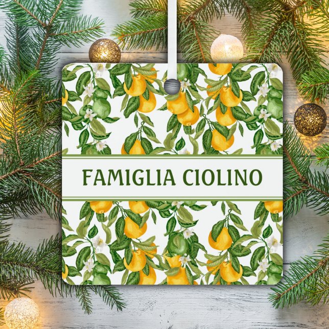 Ornamento De Cerâmica Lemony Lemons (Criador carregado)