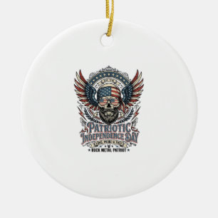 Ornamento De Cerâmica Lenço Patriótico Rocker Glória Antiga Música Rock