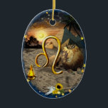 Ornamento De Cerâmica Leo Art Collage<br><div class="desc">#Leo #Art #Ornament mostrando a todos que este sinal está conectado a (símbolo,  elemento,  planeta,  flor,  gemstone e cor). — Mais itens do Leo: www.zazzle.com/aura2000/leo</div>