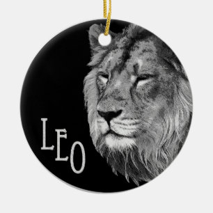 Ornamento De Cerâmica Leo, o leão