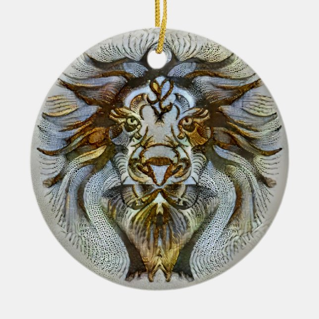 Ornamento De Cerâmica Leo Venice (Frente)