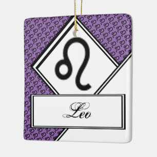 Ornamento De Cerâmica Leo Zodiac - Símbolo Standard de Kenneth Yoncich