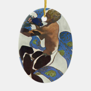 Ornamento De Cerâmica Leon Bakst: Traje do Faun de Nijinsky