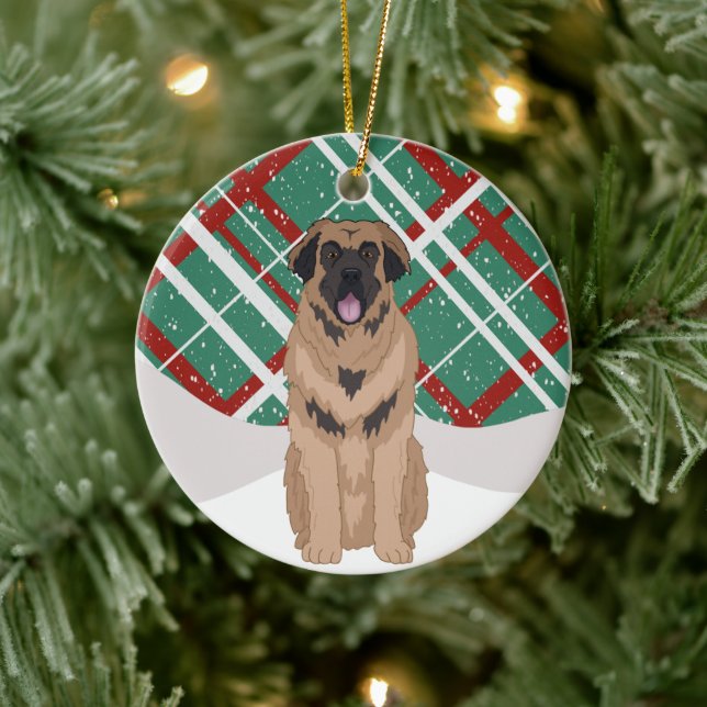 Ornamento De Cerâmica Leonberger Christmas (Árvore)