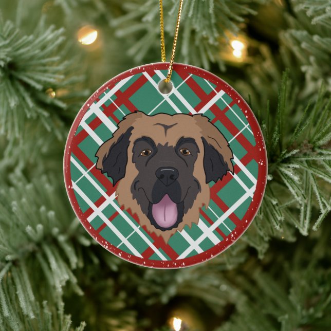 Ornamento De Cerâmica Leonberger Christmas (Árvore)