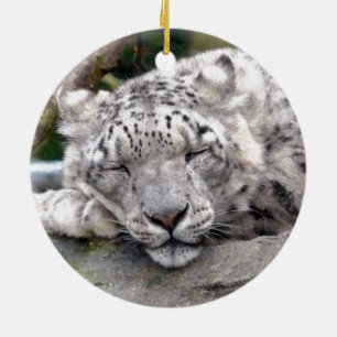 Ornamento De Cerâmica Leopardo de neve - bonito!
