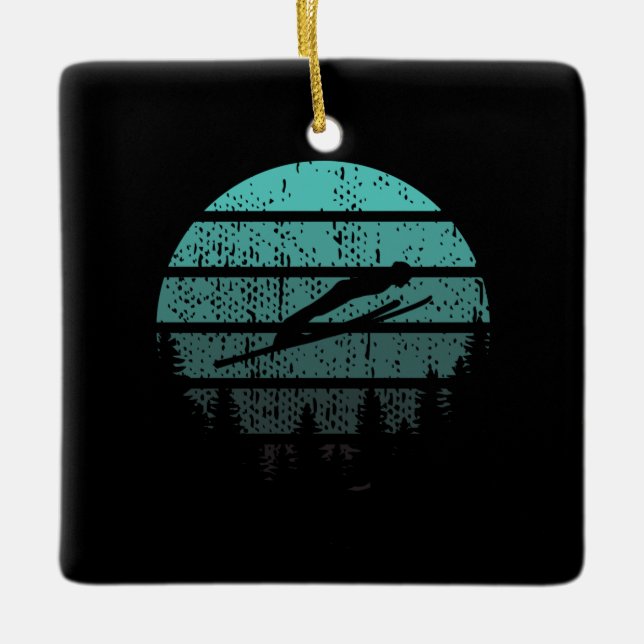 Ornamento De Cerâmica Letra de Jumper de Esquema de Esquema (Frente)