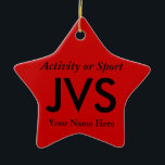 Ornamento De Cerâmica Letra de Variação de Faculdade ou Segundo grau Kee<br><div class="desc">Clique em "personalizar" para personalizar este presente com seu próprio plano de fundo e esquemas de cor de fonte.</div>