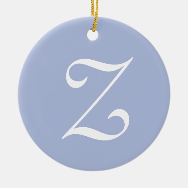 Ornamento De Cerâmica Letra inicial Heather | Trendy Elegant (Frente)