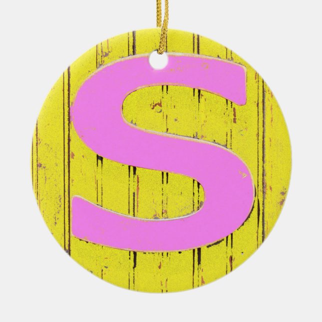 Ornamento De Cerâmica Letra s (Frente)