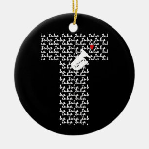 Ornamento De Cerâmica Letra Tuba T