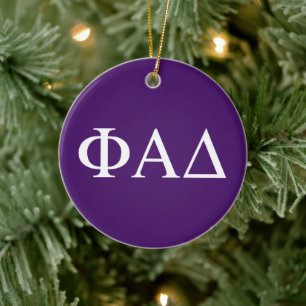 Ornamento De Cerâmica Letras Gregas Phi Alpha Delta