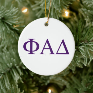 Ornamento De Cerâmica Letras Gregas Phi Alpha Delta