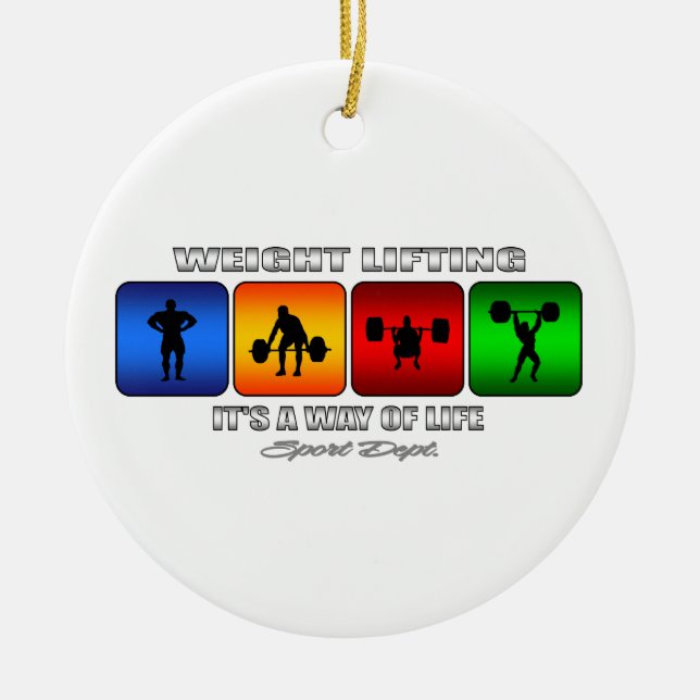 Ornamento De Cerâmica Levantamento De Peso legal É Um Modo De Vida (Frente)