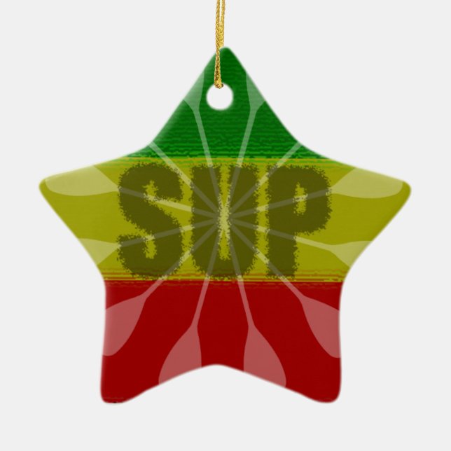 Ornamento De Cerâmica Levante-Se, Dobre-Se (Frente)