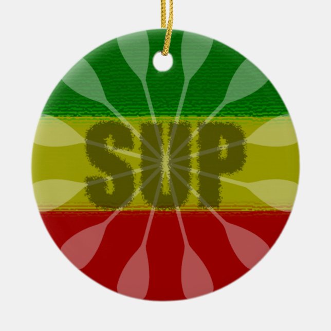 Ornamento De Cerâmica Levante-Se, Dobre-Se (Frente)