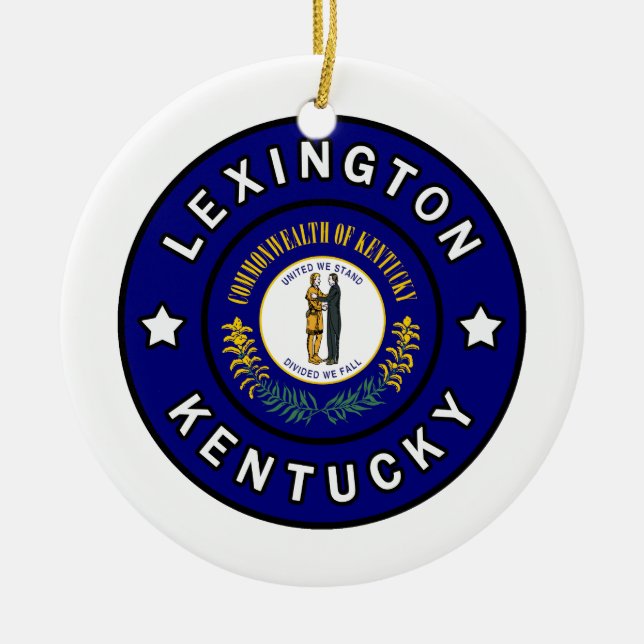 Ornamento De Cerâmica Lexington Kentucky (Frente)