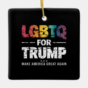 ORNAMENTO DE CERÂMICA LGBTQ PARA TRUMP GAY LÉSBICA PARA TRUMP 2024