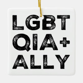 ORNAMENTO DE CERÂMICA LGBTQIA+ALLY