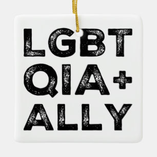 ORNAMENTO DE CERÂMICA LGBTQIA+ALLY