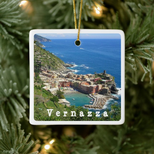Ornamento De Cerâmica LGR018 VERNAZZA - Cinque Terre - Itália, (Árvore)