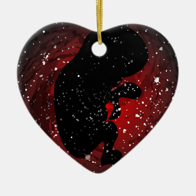 Ornamento De Cerâmica Lhouette Bebê Não Nascido (Frente)