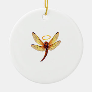 Ornamento De Cerâmica Libélula Anjo