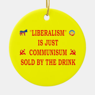 ORNAMENTO DE CERÂMICA LIBERALISMO É APENAS COMUNISMO