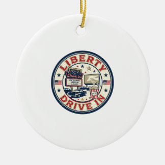 Ornamento De Cerâmica Liberty Drive Em Patriótico Patriótico Drive Em Th