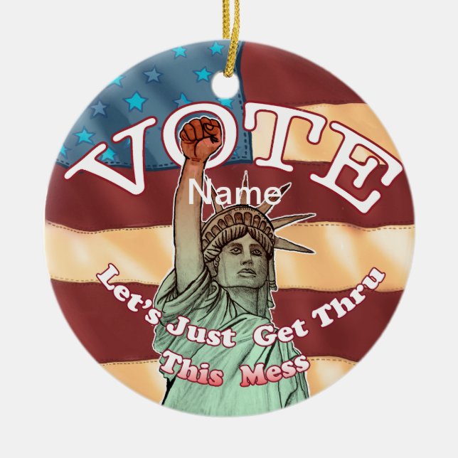 Ornamento De Cerâmica Liberty Get Thru This (Frente)