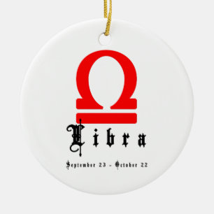 Ornamento De Cerâmica Libra, 23 de setembro - 22 de outubro