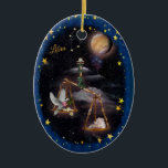 Ornamento De Cerâmica Libra Art Collage<br><div class="desc">#Libra #Art #Ornament mostrando a todos que este sinal está conectado a (símbolo,  elemento,  planeta,  flor,  gemstone e cor). — Mais itens da Libra: www.zazzle.com/aura2000/libra</div>