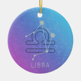 Ornamento De Cerâmica Libra Zodiac - Sinal de Estrela - Constelação do H