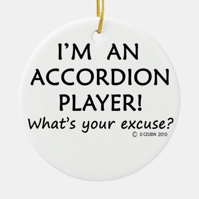 Ornamento De Cerâmica Licença do Jogador Acordeão (Frente)
