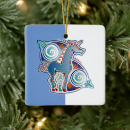 Ornamento De Cerâmica Licorne celtique