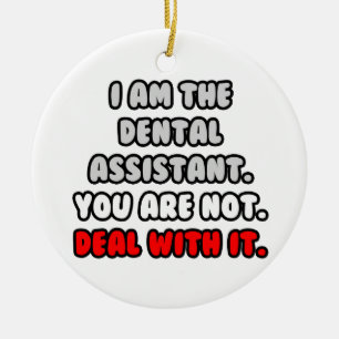 Ornamento De Cerâmica Lidar Com Isso... Engraçado Dental Assistant