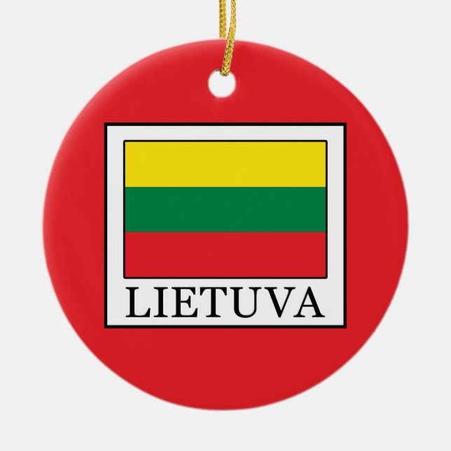 Ornamento De Cerâmica Lietuva (Frente)