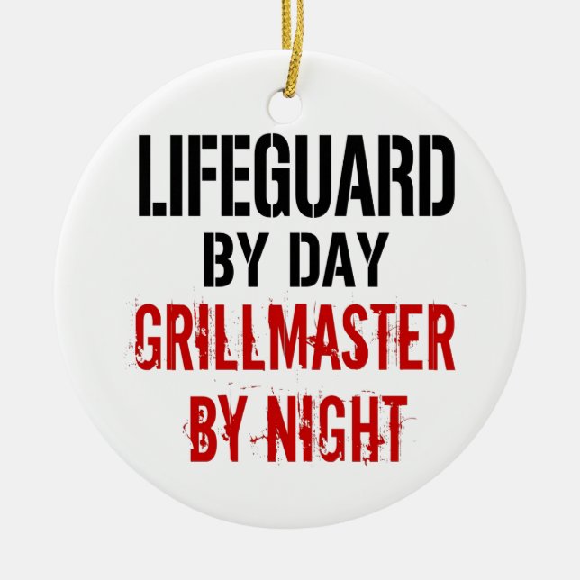 Ornamento De Cerâmica Lifeguard Grillmaster (Frente)