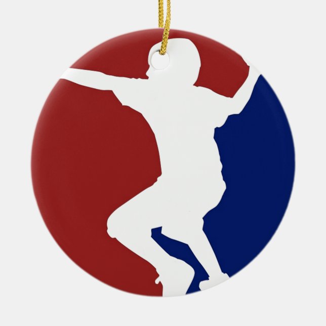 Ornamento De Cerâmica Liga de Dodgeball (Frente)
