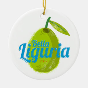 Ornamento De Cerâmica Liguria Retro Olive Italy Vintage Holiday Souvenir