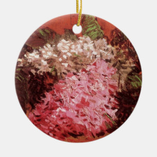 Ornamento De Cerâmica Lilases cor-de-rosa por Vincent van Gogh, Flor da