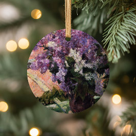 Ornamento De Cerâmica Lilases em uma janela | Mary Cassatt