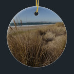 Ornamento De Cerâmica Limantour Beach no Point Reyes II<br><div class="desc">Visitámos o Mar Nacional de Point Reyes numa altura em que as praias e trilhas eram, na sua maioria, para nós próprios (exceto para a vida selvagem!). Aqui está uma foto da costa da Califórnia de Limantour Beach num dia ensolarado, mas ventoso. Esta foto também é apresentada como o papel...</div>