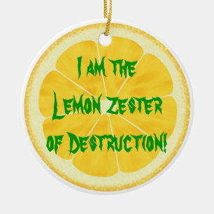 Ornamento De Cerâmica Limão Zester da destruição!