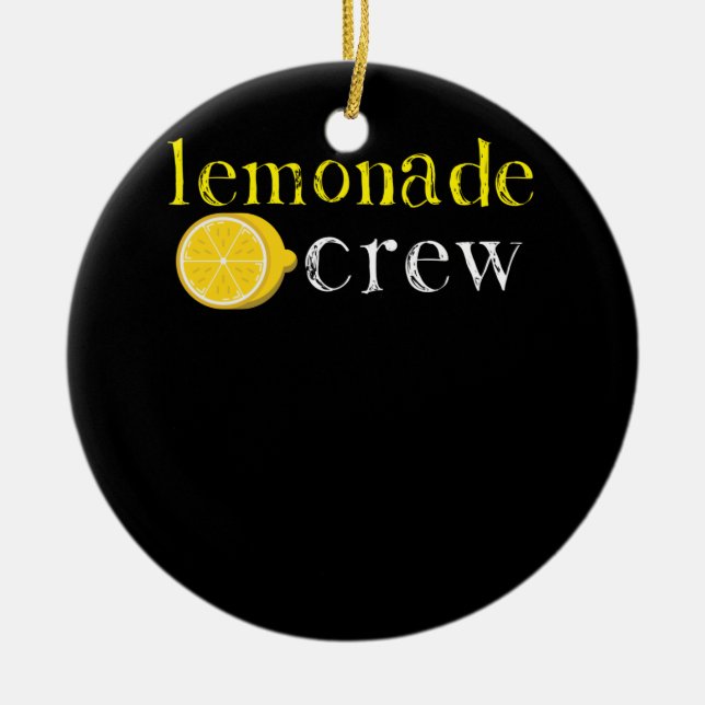 Ornamento De Cerâmica Limonada Tripulação Limonada Limonada (Frente)