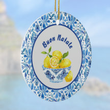 Limonado Mediterrâneo Buon Natale Azulejo Azul Toi